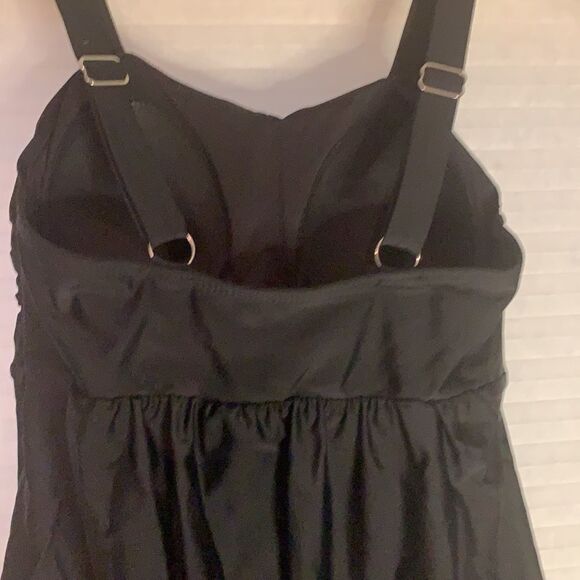 Black Padded Tankini Swim Top Small - Picture 4 of 5